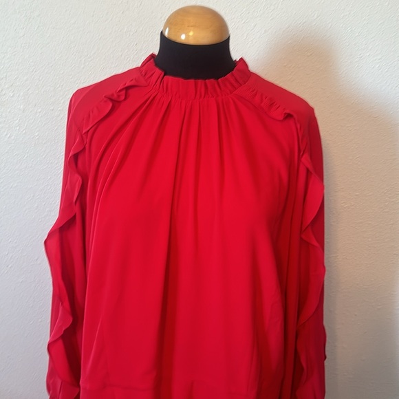Donna Morgan High Neck Flutter Sleeve Dress size 22W - Picture 2 of 11